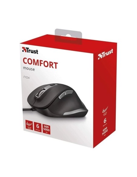 RATON TRUST FYDA WIRED COMFORT ERGONOMICO ECO USB BLACK
