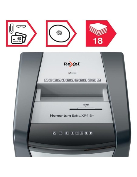 DESTRUCTORA REXEL MOMENTUM EXTRA XP418+ CORTE PARTICULAS