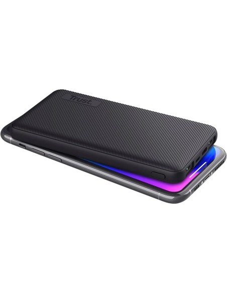 POWERBANK TRUST PRIMO SLIM 10000MAH 2A USB + USB-C + MICRO-USB ECO BLACK