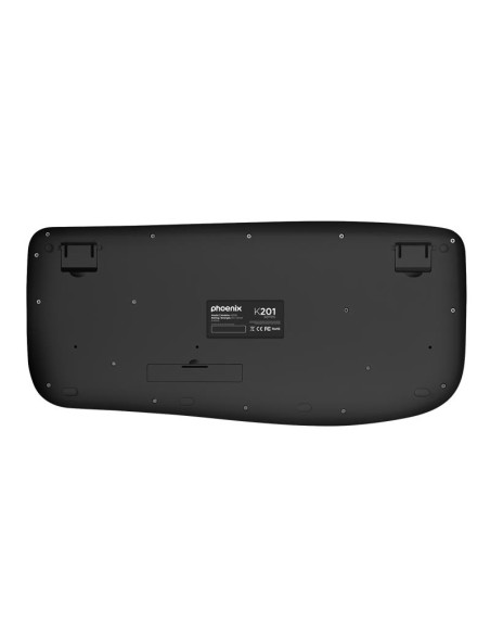 TECLADO PHOENIX K201 ERGONOMICO WIRELESS BLACK