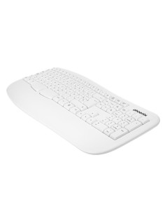 TECLADO PHOENIX K201 ERGONOMICO WIRELESS WHITE 2