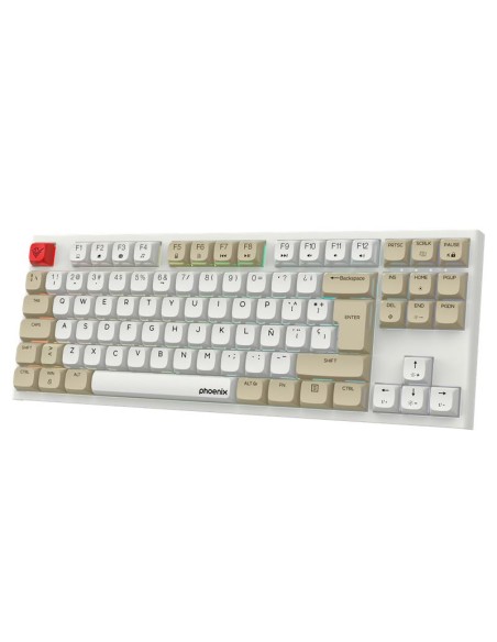 TECLADO PHOENIX ROYAL GAMING MECANICO TKL USB RGB WHITE