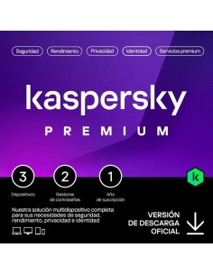 ANTIVIRUS KASPERSKY PREMIUM 1YEAR 3L PC/MAC/ANDROID/IOS L.ELECTRONICA