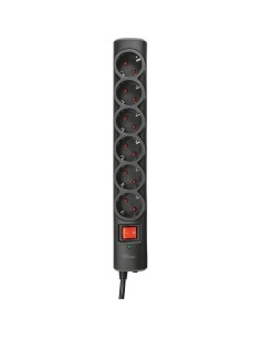 REGLETA TRUST 6 SCHUKOS INTERRUPTOR 1,8M BLACK 2