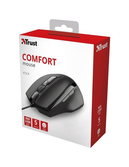 RATON TRUST VOCA USB 6 BOTONES BLACK