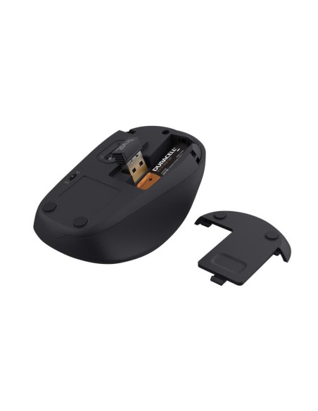 MALETIN TRUST BOLOGNA 16 BLACK + RATON WIRELESS SILENT BLACK