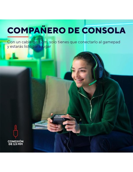 AURICULARES + MICROFONO TRUST GAMING GXT 415X ZIROX MULTI HEADSET GREEN