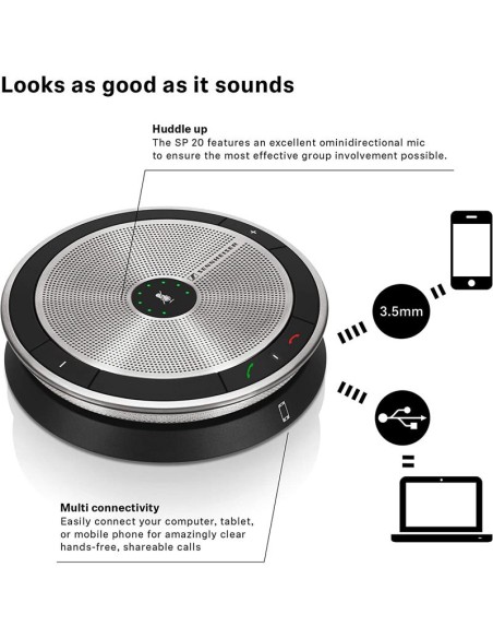 ALTAVOZ SENNHEISER SP 20 HOMOLOGADO SKYPE USB JACK 3.5