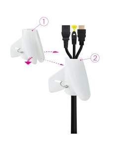 ORGANIZADOR DE CABLE NANOCABLE FLEXIBLE 25MM 1M WHITE 2