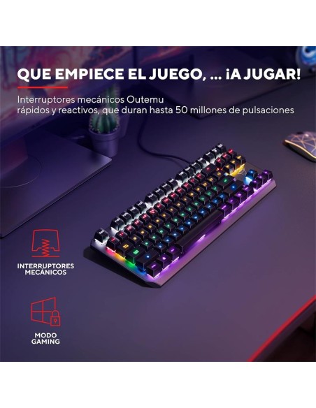 TECLADO TRUST GAMING GXT 834 CALLAZ MECANICO TKL USB RGB