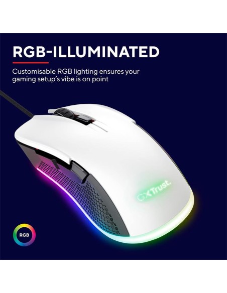 RATON TRUST GAMING GXT 922W YBAR RGB USB WHITE