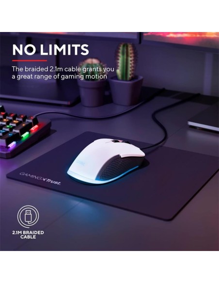 RATON TRUST GAMING GXT 922W YBAR RGB USB WHITE