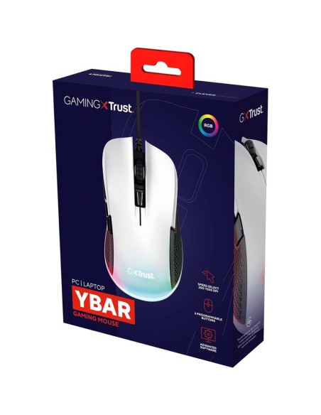RATON TRUST GAMING GXT 922W YBAR RGB USB WHITE