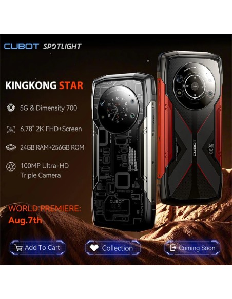 COMANDERO PDA SMARTPHONE CUBOT KING KONG STAR 6.78 12G/256G/5G/NFC/RUGE R