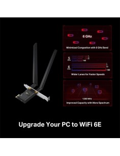 WIRELESS ADAPTADOR PCIE TP-LINK ARCHER TXE72E WIFI 6E AXE5400 2