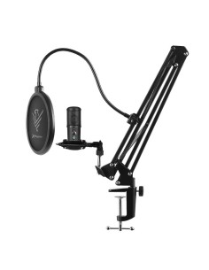 MICROFONO PHOENIX PROFESIONAL + BRAZO ARTICULADO + FILTRO ANTIPOP USB