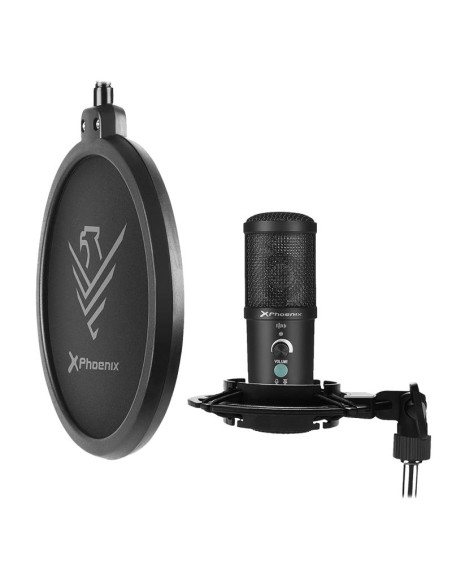 MICROFONO PHOENIX PROFESIONAL + BRAZO ARTICULADO + FILTRO ANTIPOP USB