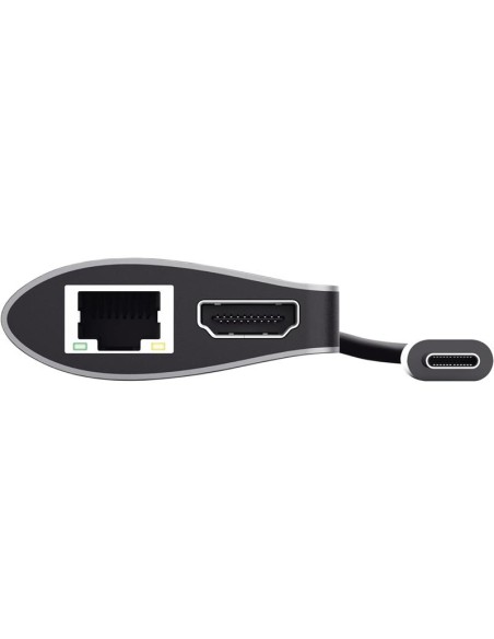 HUB TRUST DALYX USB-C 7 EN 1 HDMI USB-C USB MICRO SD RJ45 SILVER