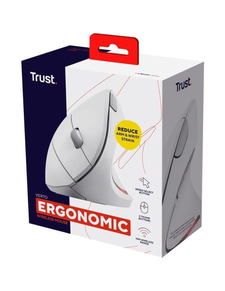 RATON TRUST VERTO WIRELESS ERGONOMIC WHITE