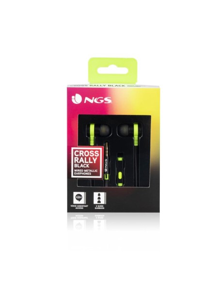 AURICULARES + MICROFONO NGS CROSSRALLYSILVER IN EAR AUX BLACK
