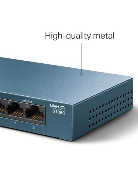 SWITCH TP-LINK GIGABIT 8 PUERTOS LS108G METALICO