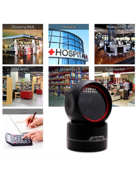 LECTOR AVPOS CODIGOS AVPOS M680 SOBREMESA USB 1D +2D + QR
