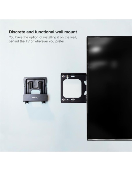 SOPORTE DE PARED UNIVERSAL TOOQ PARA ROUTER MINI PC MULTIMEDIA 5KG BLACK