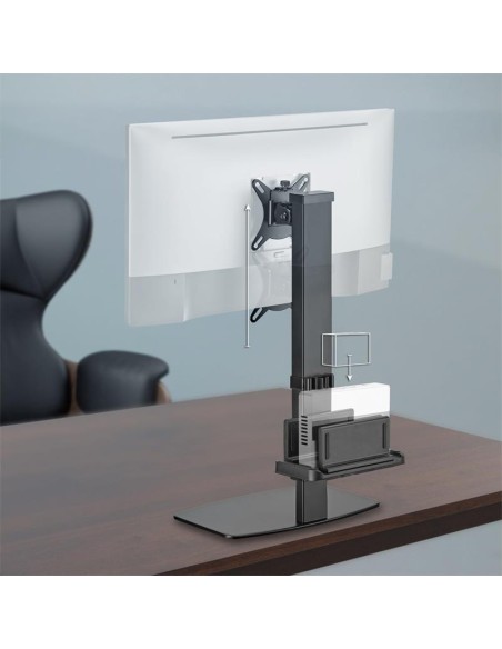 SOPORTE DE MESA TV/MONITOR/MINI PC AISENS 17-32 1 BRAZO 8KG BLACK