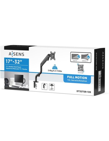 SOPORTE TV MONITOR AISENS 17-32 8KG INCLINABLE/GIRATORIO