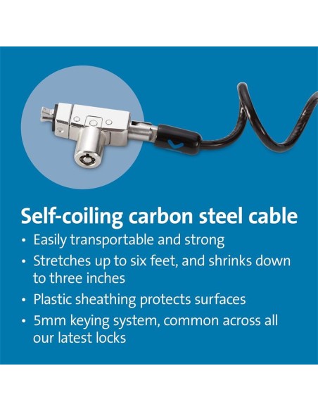 CABLE SEGURIDAD KENSINGTON PORTATIL WEDGE CON LLAVE