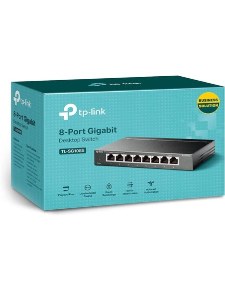 SWITCH TP-LINK GIGABIT 8 PUERTOS DESKTOP DUPLEX TL-SG108S