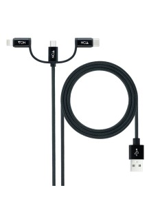 CABLE USB 3 EN 1 USB-A / USB-C MICROUSB LIGHTNING 1M NANOCABLE
