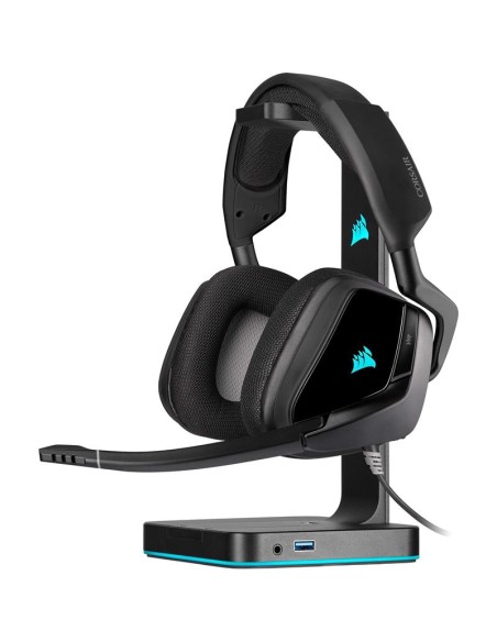 AURICULARES + MICROFONO CORSAIR VOID USB ELITE GAMING HEADSET RGB 7.1 BLACK
