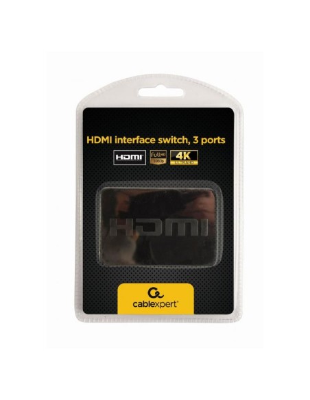 CONMUTADOR HDMI GEMBIRD 3 PUERTOS INPUT 1 OUTPUT