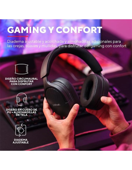 AURICULARES + MICROFONO TRUST GAMING GXT 489 FAYZO HEADSET MULTI BLACK