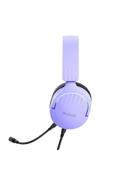 AURICULARES + MICROFONO TRUST GAMING RGB GXT 490P FAYZO HEADSET 7.1 PURPLE