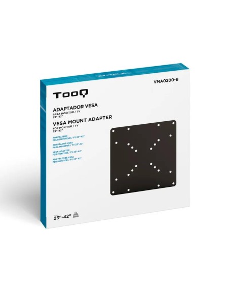 ADAPTADOR MONITOR VESA TOOQ 50x50 - 200x200 HASTA 30KG 23-45 BLACK