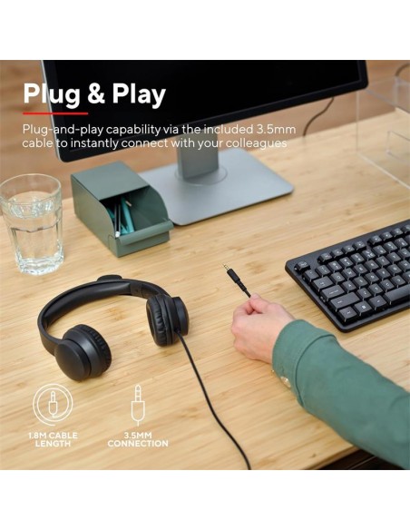 AURICULARES + MICROFONO TRUST AYDA HEADSET PC AUX BLACK