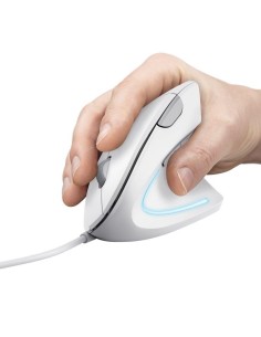 RATON TRUST VERTO USB ERGONOMIC WHITE 2