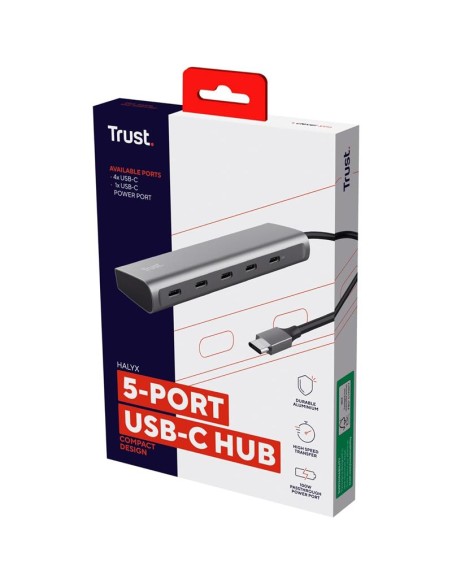 HUB USB-C TRUST 5 PUERTOS HALYX USB-C 3.2