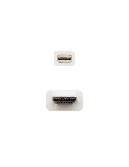 CABLE MINI DP A HDMI  MINI DP/M-HDMI/M NANOCABLE 2M WHITE