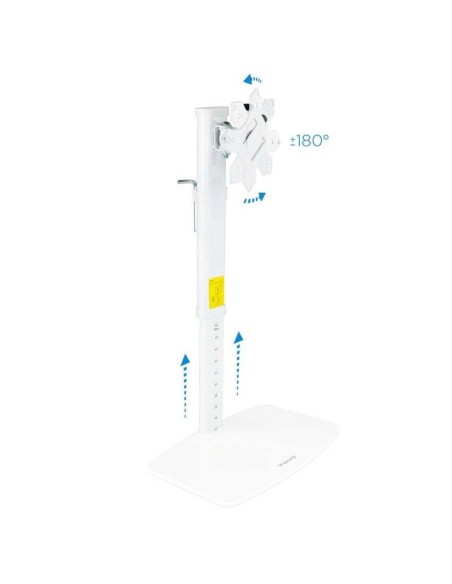 SOPORTE DE MESA TV MONITOR TOOQ REG.ALTURA GIR. INCL. 17-27 WHITE