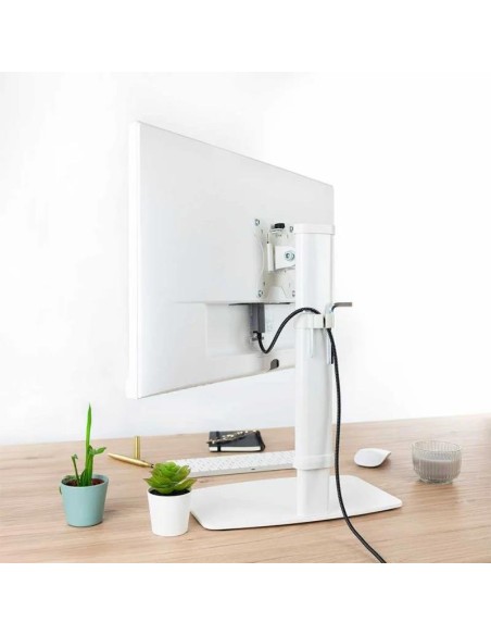 SOPORTE DE MESA TV MONITOR TOOQ REG.ALTURA GIR. INCL. 17-27 WHITE