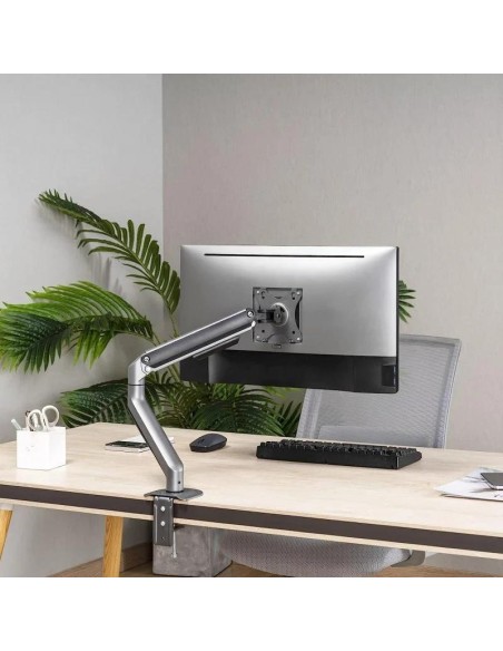 SOPORTE DE MESA TV MONITOR TOOQ ERGONOMICO ASISTIDO 17-32 BLACK/SILVER