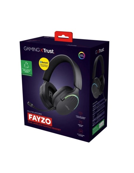AURICULARES + MICROFONO TRUST GAMING RGB GXT 491 FAYZO HEADSET WIRELESS