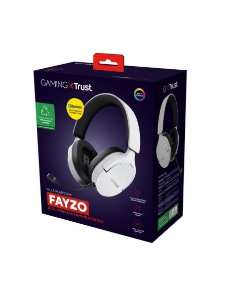 AURICULARES + MICROFONO TRUST GAMING RGB GXT 491W FAYZO HEADSET WIRELESS