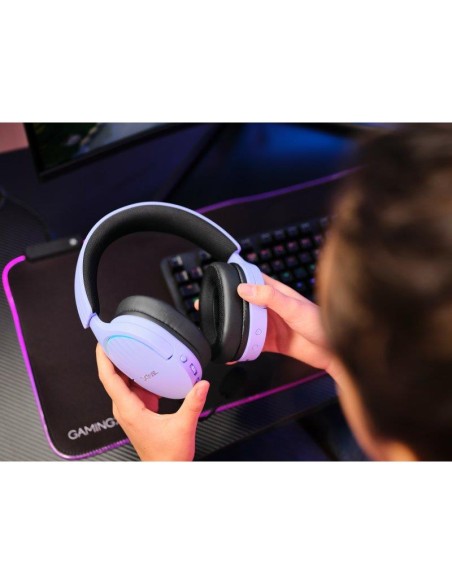 AURICULARES + MICROFONO TRUST GAMING RGB GXT 491P FAYZO HEADSET WIRELESS