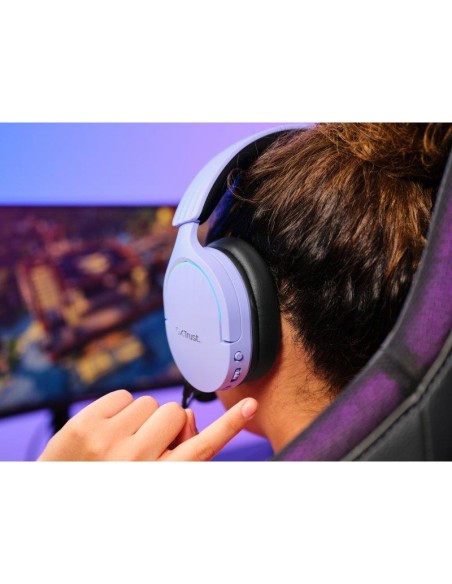 AURICULARES + MICROFONO TRUST GAMING RGB GXT 491P FAYZO HEADSET WIRELESS