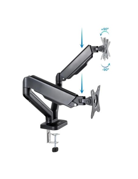 SOPORTE DE MESA TV/MONITOR TOOQ DB5132TNR-B 17-32 2 BRAZOS ASISTIDO BLACK