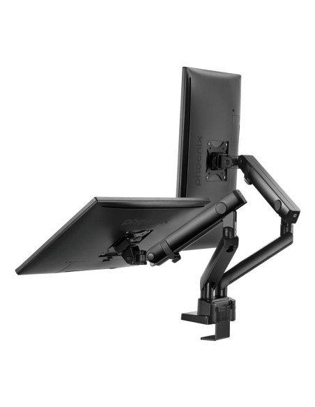 SOPORTE DE MESA TV/MONITOR PHOENIX 17-32 2 BRAZOS USB RESORTE GAS BLACK